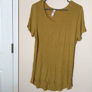 Lularoe mustard yellow classic tee